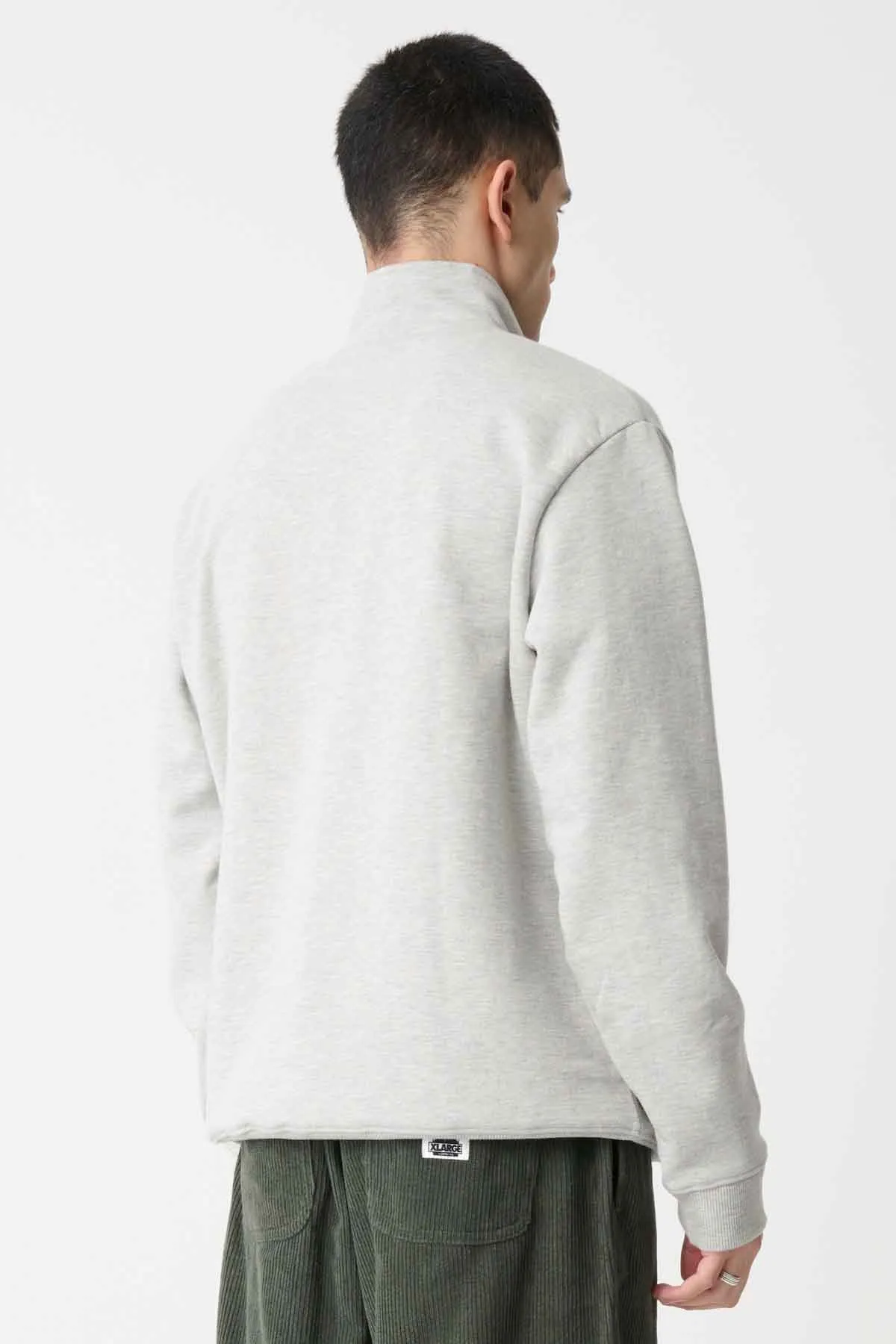 QUARTER ZIP CREW - ASH HEATHER