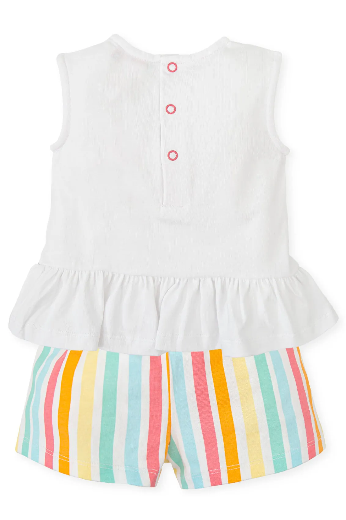 "Emaline" Multicoloured Blouse & Striped Shorts