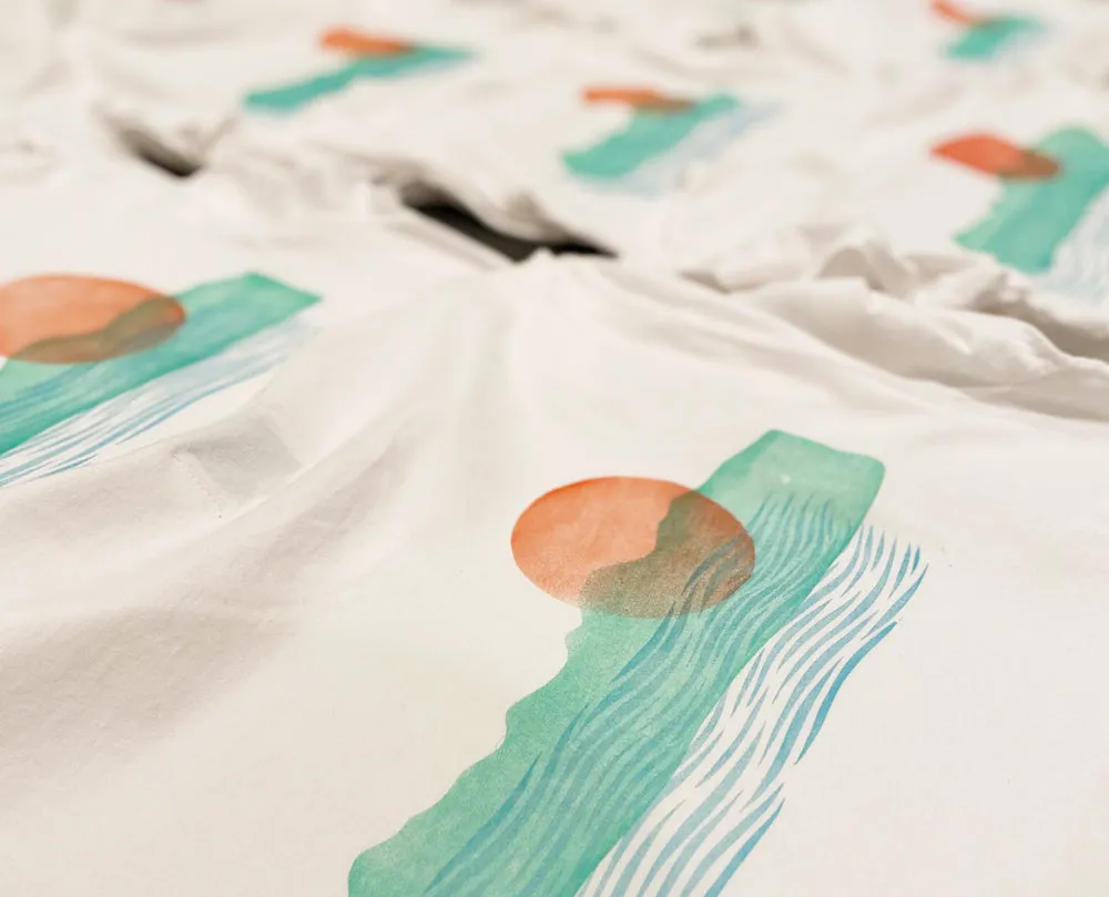 "Western Sun" Men's Hand Block Printed T-Shirt (Limited Edition)