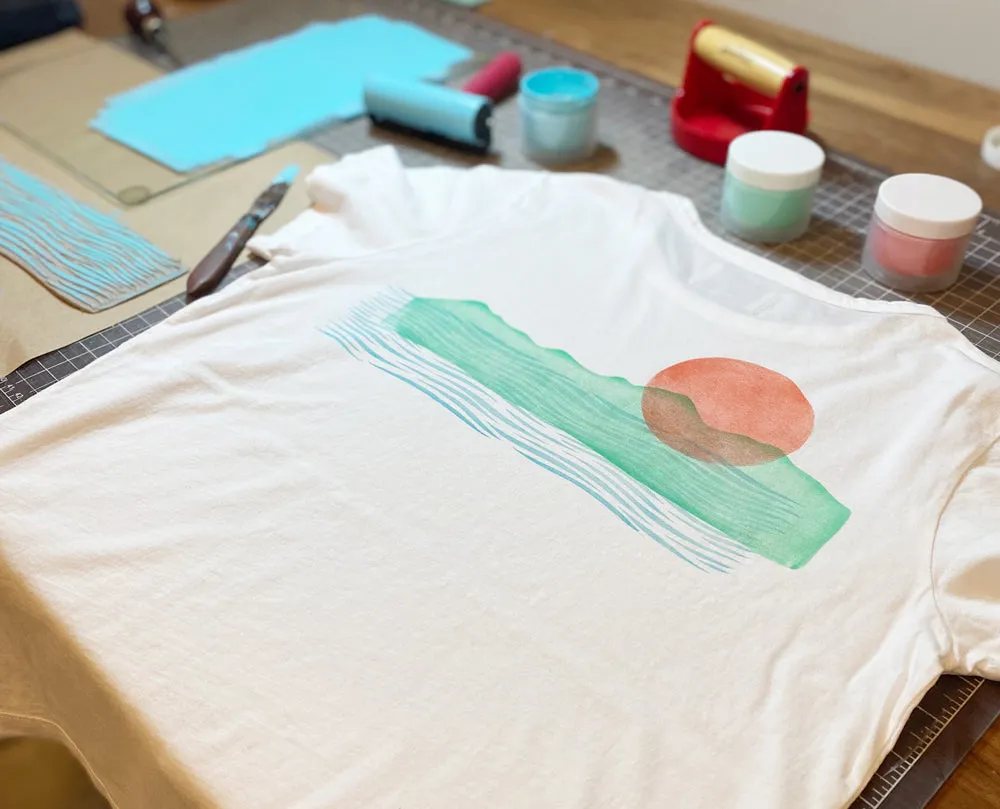 "Western Sun" Men's Hand Block Printed T-Shirt (Limited Edition)