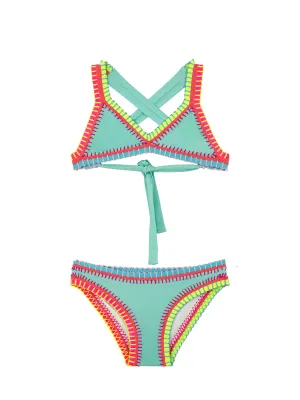 Rainbow Embroidered Bikini ::RET