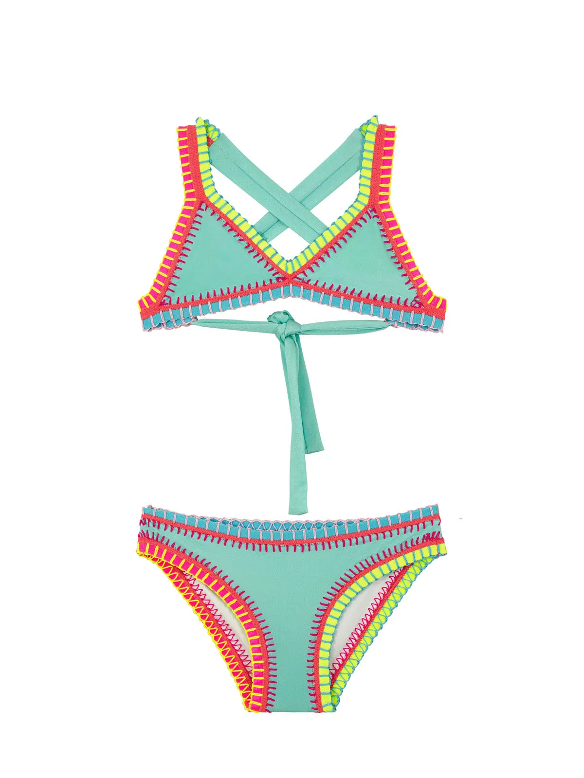 Rainbow Embroidered Bikini ::RET
