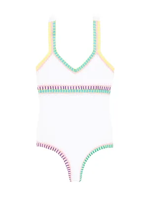 Rainbow Embroidered One Piece