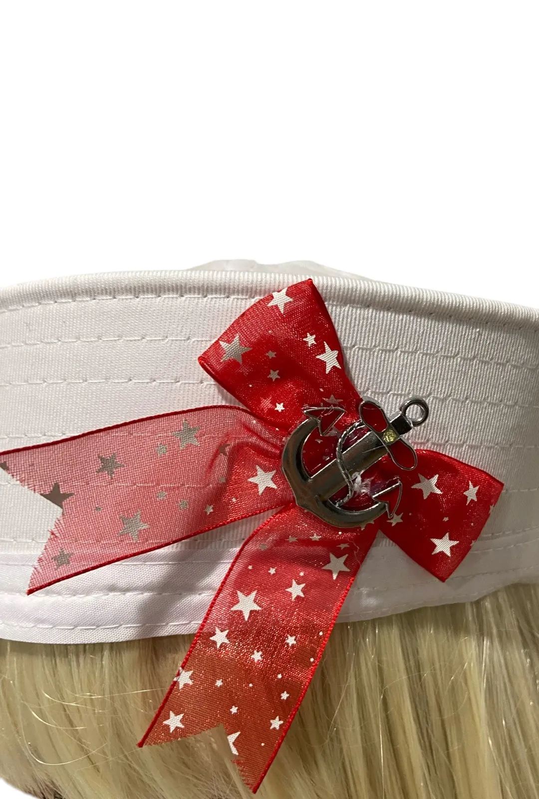 Red Star Bow and Anchor Sailor Hat
