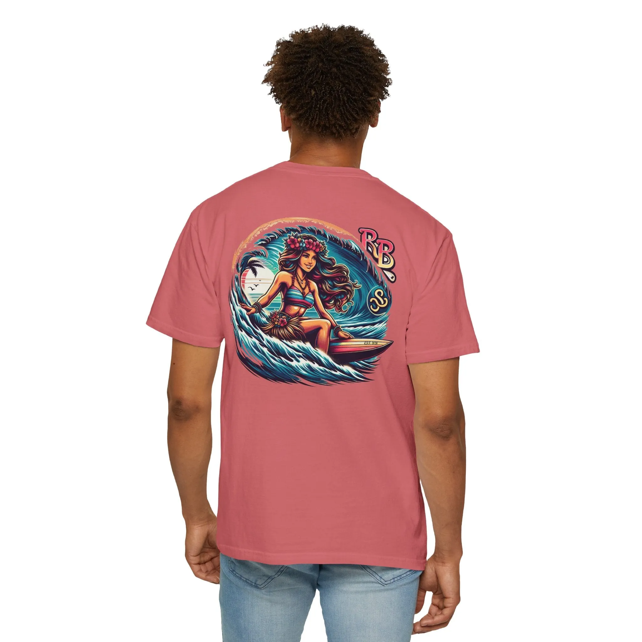 Reef Bound Sol (RBS) Hawaiian Surfer Girl Keanu T-Shirt – Effortless Island Vibes