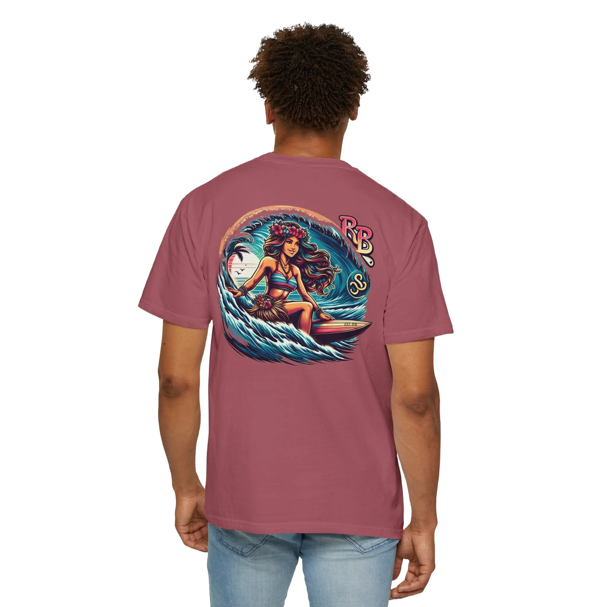Reef Bound Sol (RBS) Hawaiian Surfer Girl Keanu T-Shirt – Effortless Island Vibes