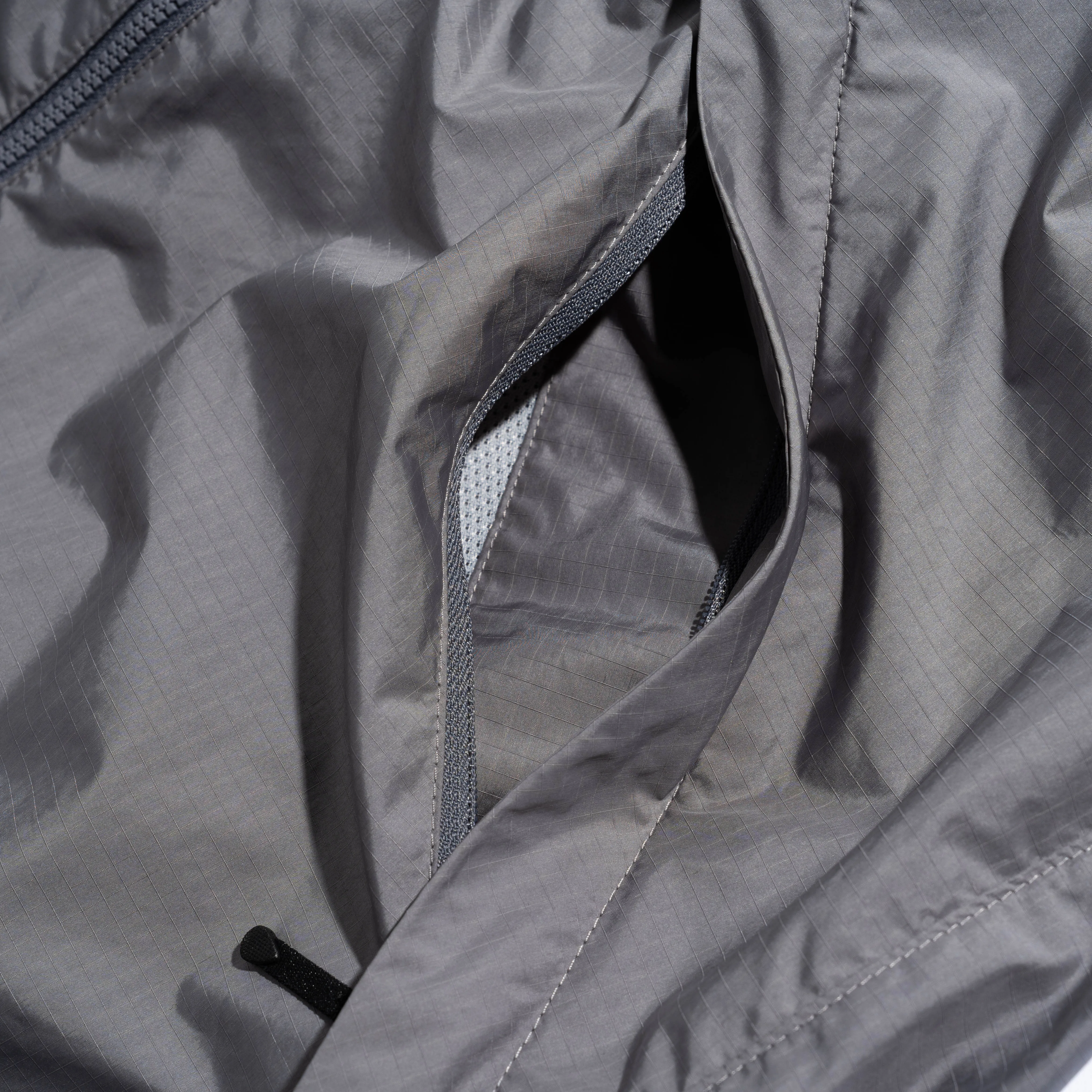 Rip-Stop Hooded Jacket Metallic Gray GL15145