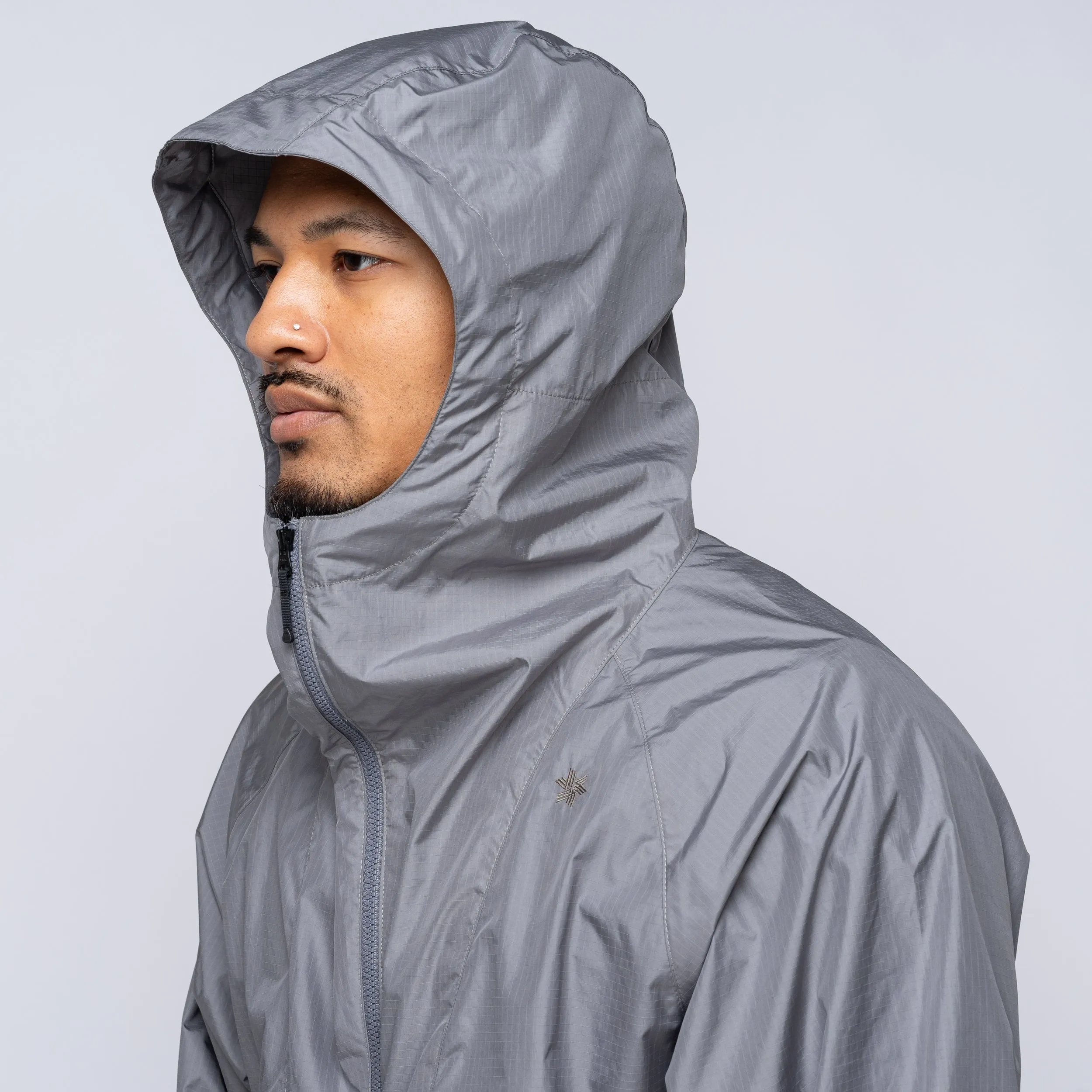 Rip-Stop Hooded Jacket Metallic Gray GL15145