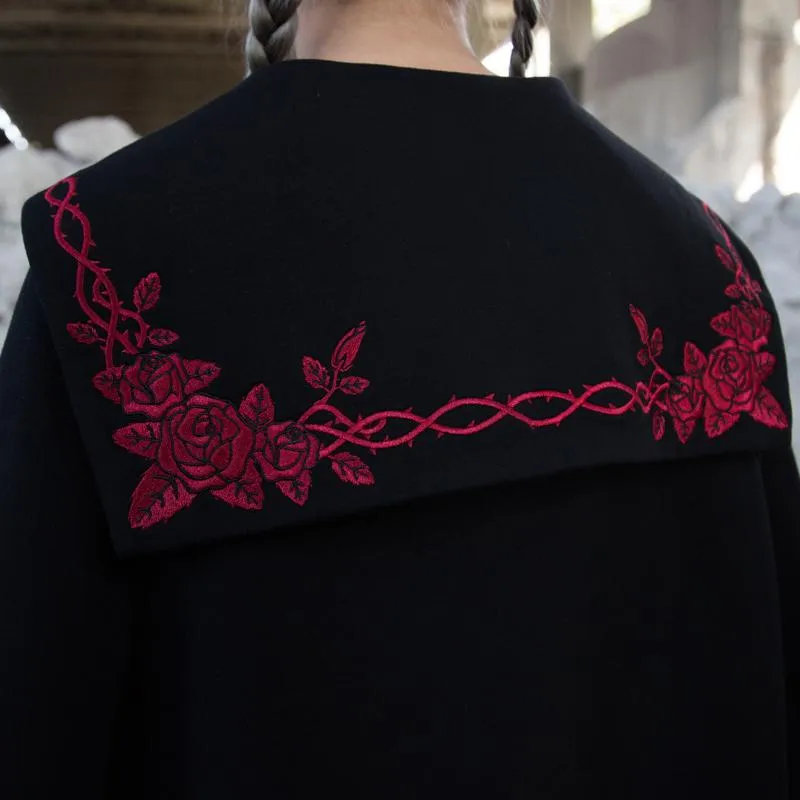 Rose Embroidered Sailor Shirt SD00589