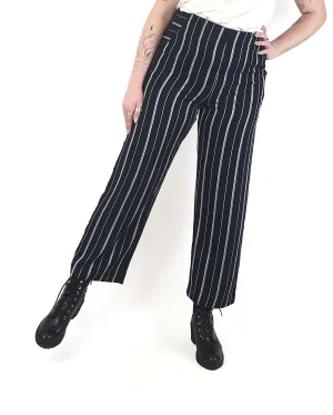 RPM Melbourne black and white striped wide leg pants size M