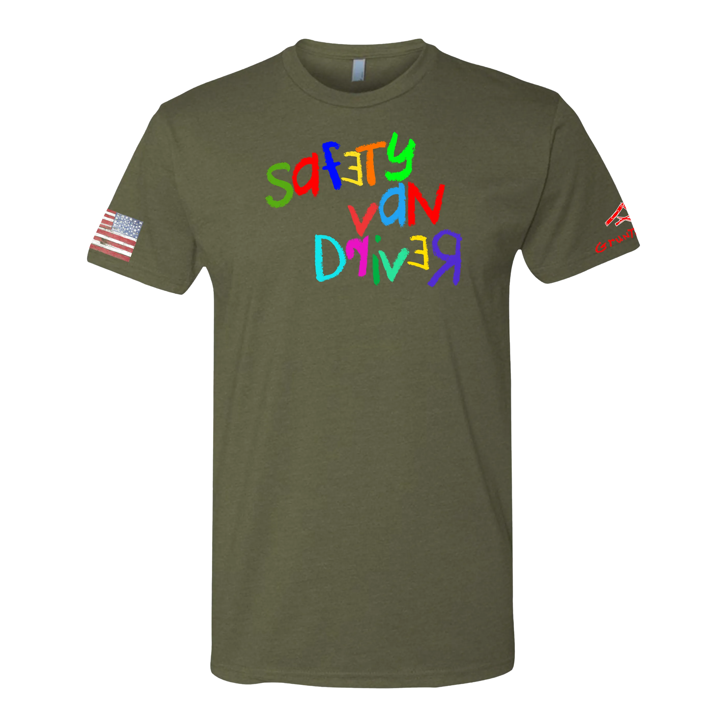 SAFETY VAN DRIVER Crayon Shirt (OD OR CHARCOAL GRAY)