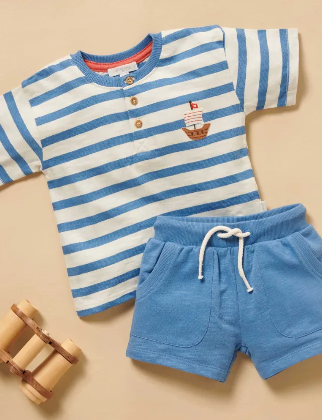 Sailor Striped Henley Tee