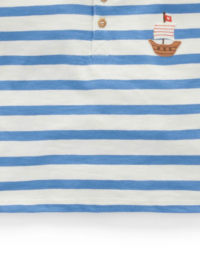 Sailor Striped Henley Tee