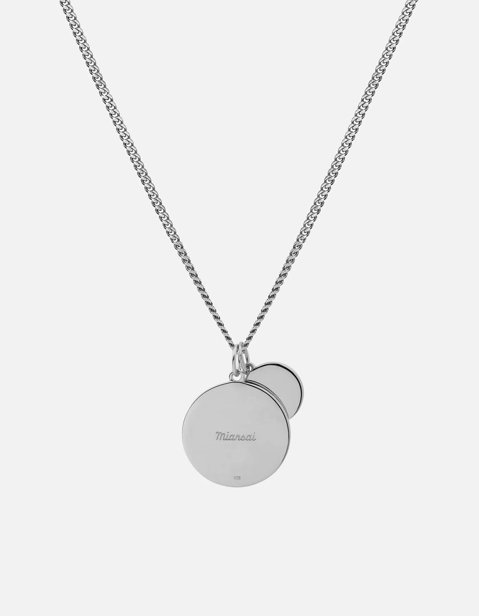 Saint Christopher Surf Necklace, Sterling Silver/Emerald Green