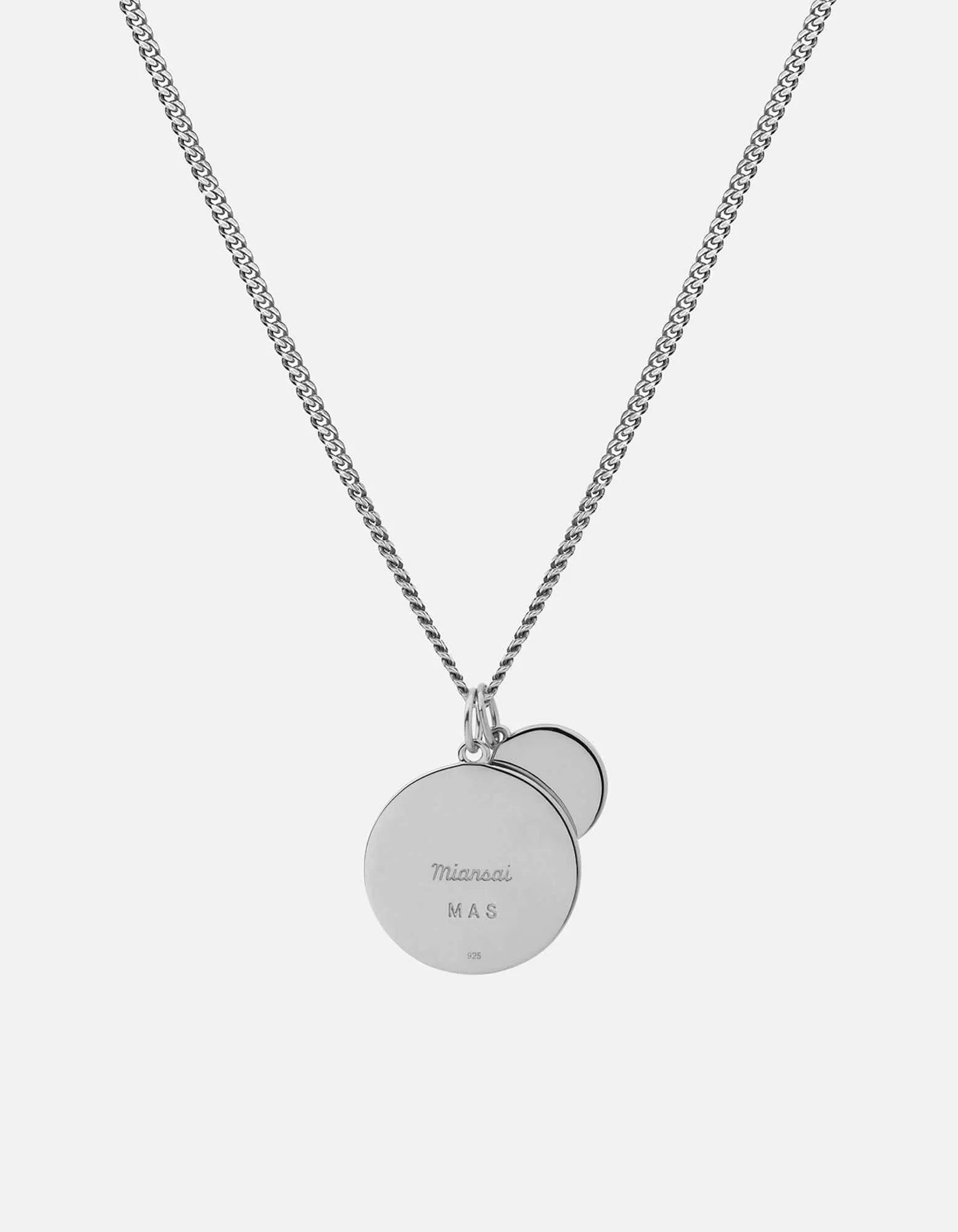 Saint Christopher Surf Necklace, Sterling Silver/Emerald Green