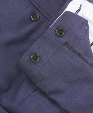 SAKS FIFTH AVE - Camel Plaid Check MADE IN ITALY Flat Front Dress Pants - 32W
