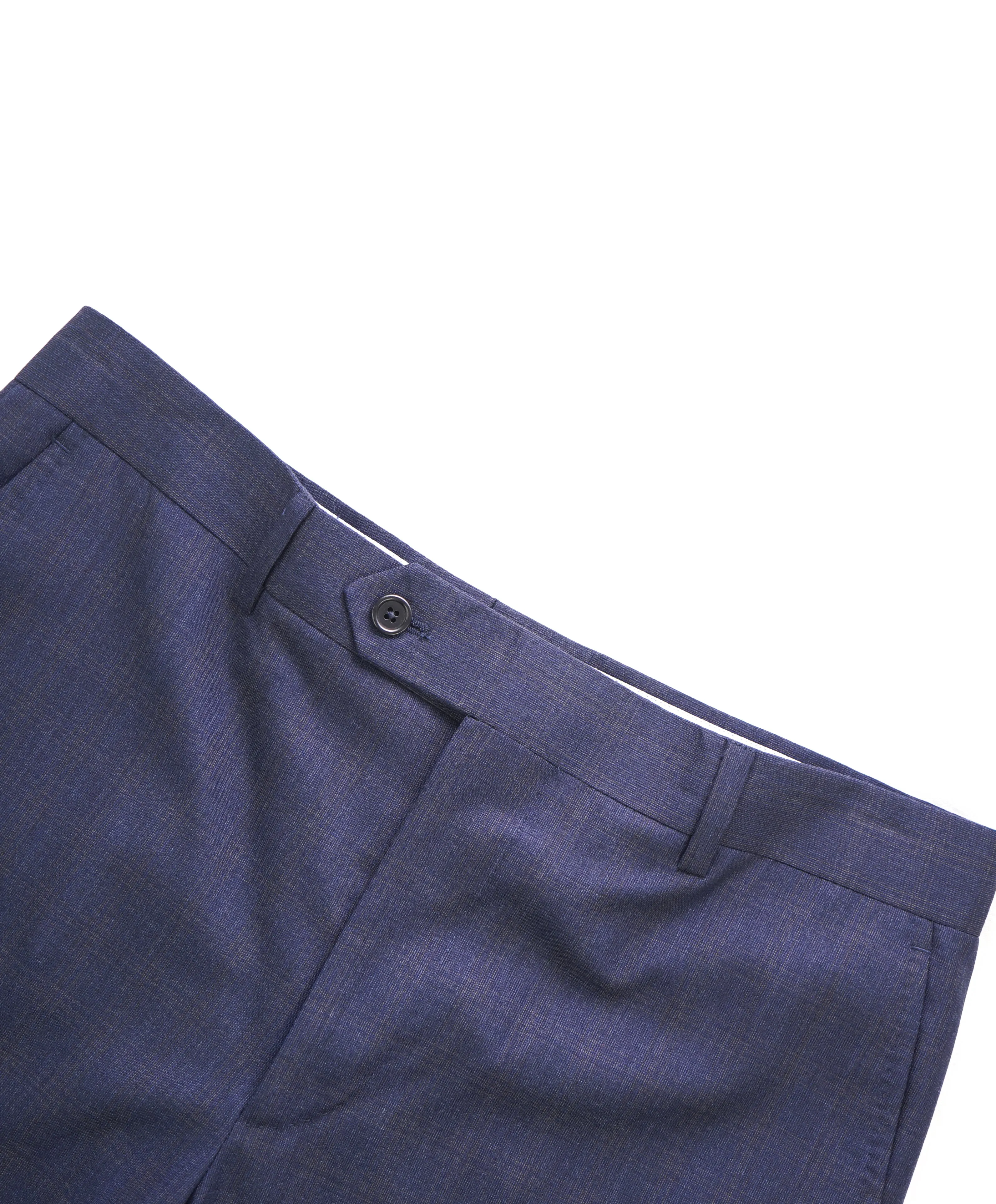SAKS FIFTH AVE - Camel Plaid Check MADE IN ITALY Flat Front Dress Pants - 32W