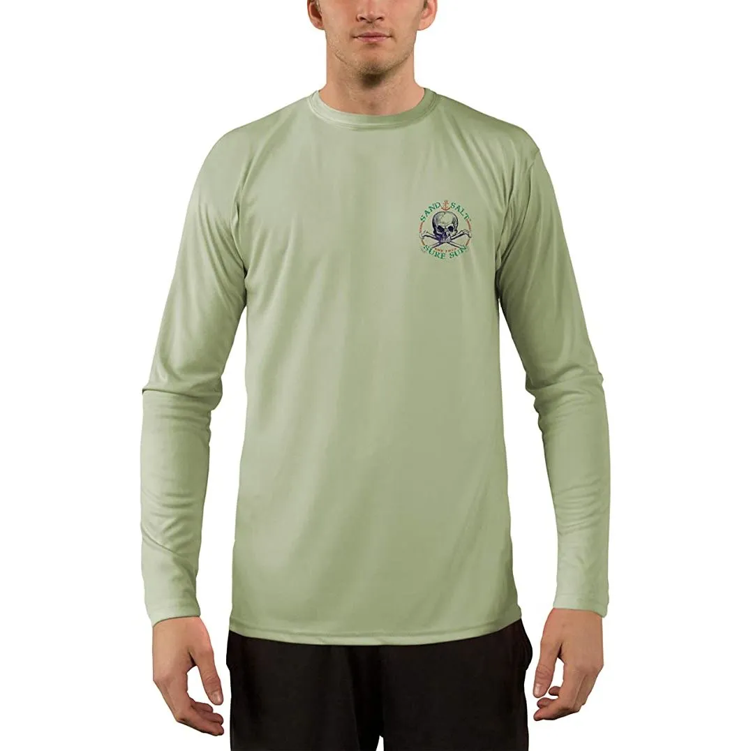 SAND.SALT.SURF.SUN. Blue Marlin Sunset Men's UPF 50  UV Sun Protection Performance Long Sleeve T-Shirt