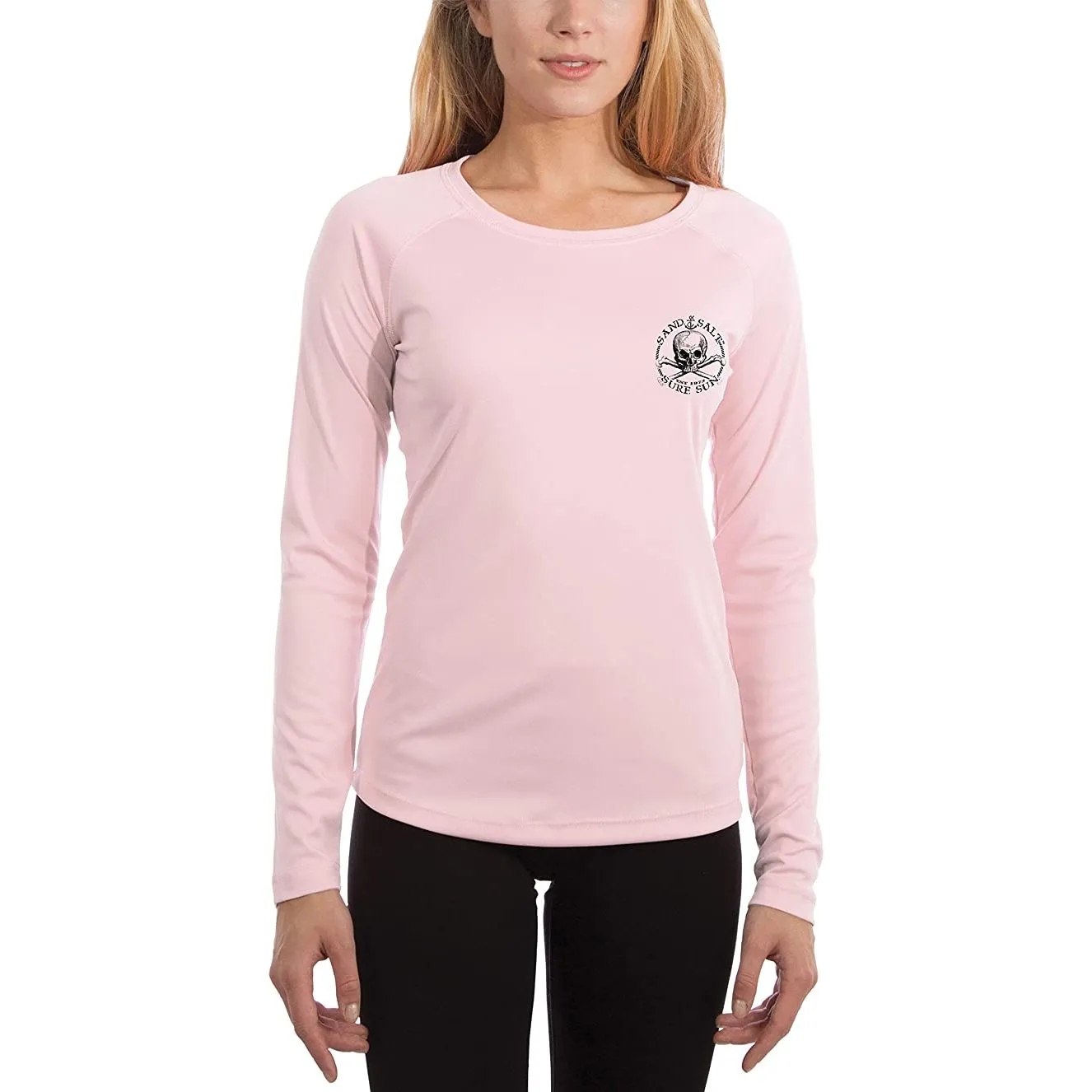 SAND.SALT.SURF.SUN. Shark Anchor Women's UPF 50  UV Sun Protection Performance Long Sleeve T-Shirt