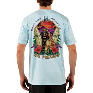 SAND.SALT.SURF.SUN. Tiki Men's UPF 50  UV Sun Protection Performance Short Sleeve T-Shirt