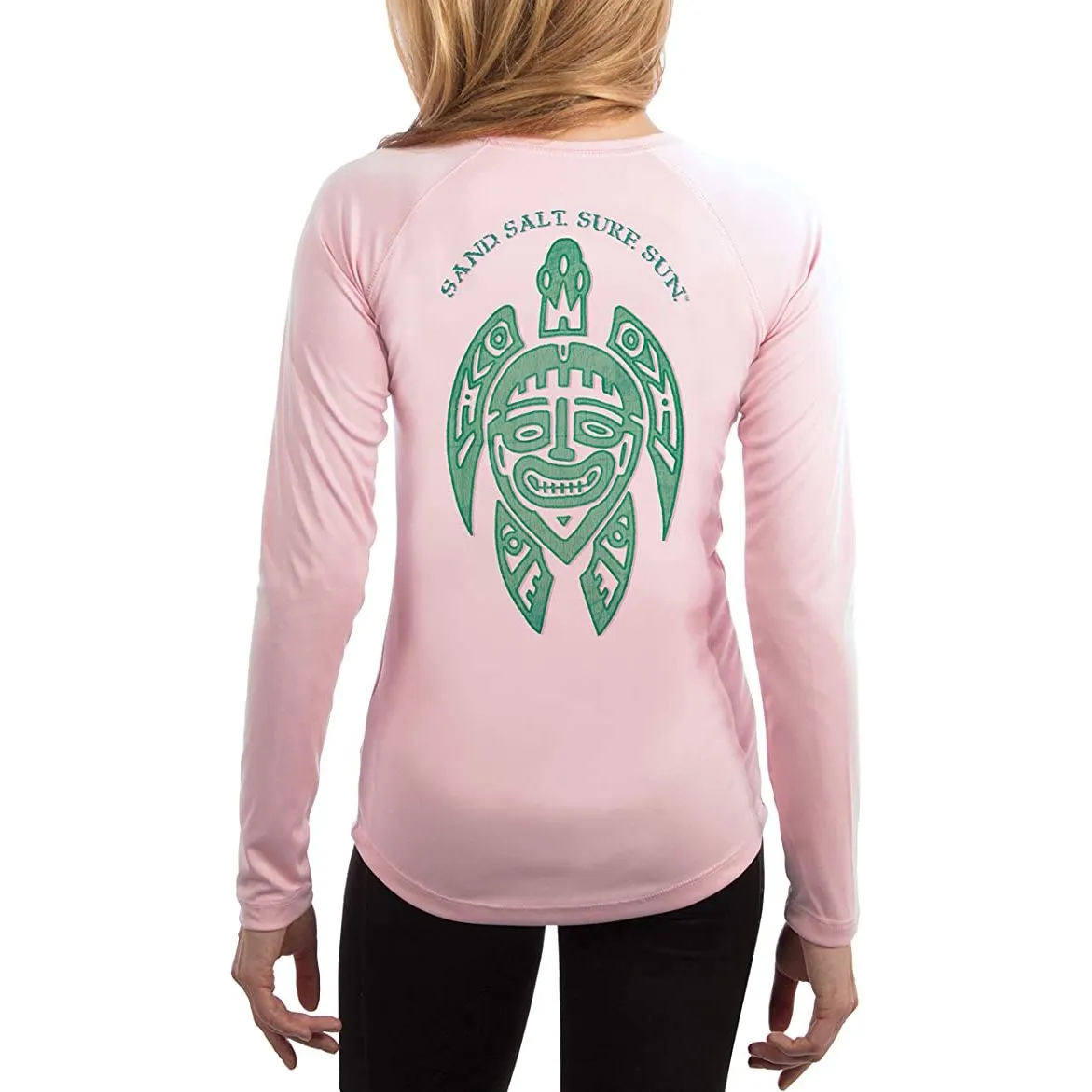 SAND.SALT.SURF.SUN. Turtle Women's UPF 50  UV Sun Protection Performance Long Sleeve T-Shirt