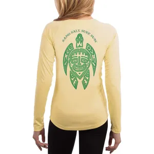 SAND.SALT.SURF.SUN. Turtle Women's UPF 50  UV Sun Protection Performance Long Sleeve T-Shirt