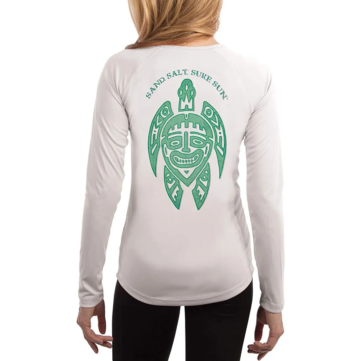SAND.SALT.SURF.SUN. Turtle Women's UPF 50  UV Sun Protection Performance Long Sleeve T-Shirt