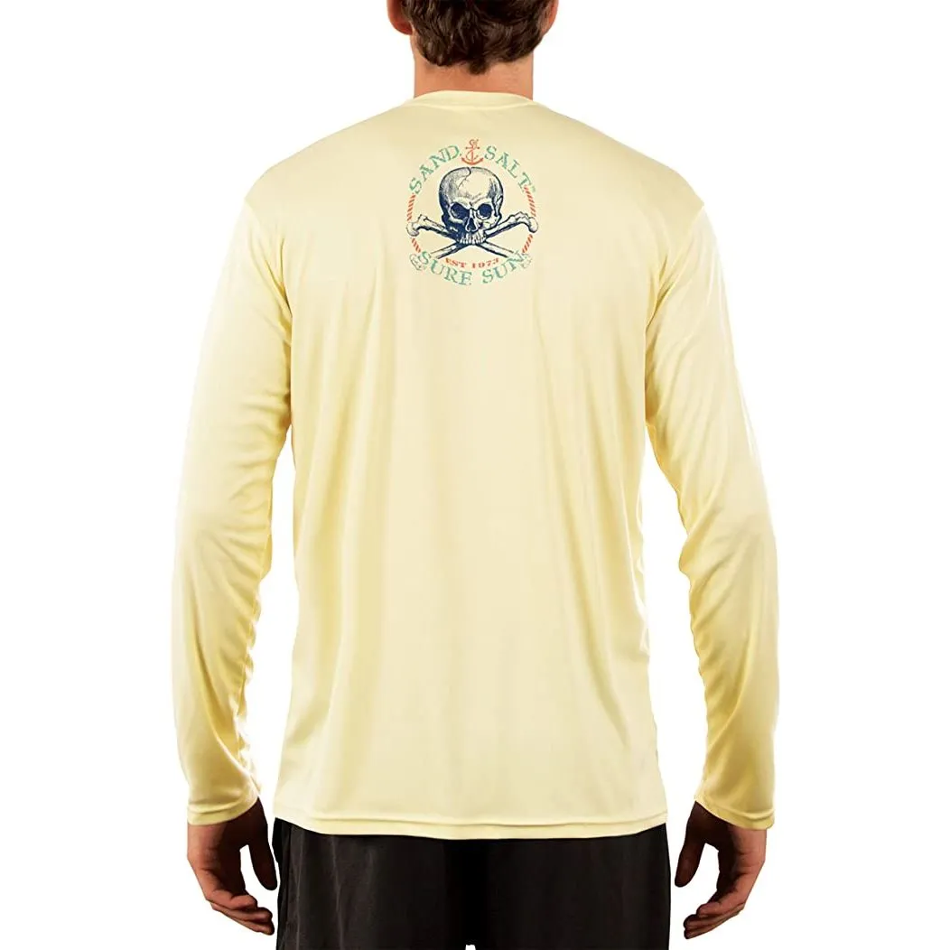 SAND.SALT.SURF.SUN. Vintage Shark Men's UPF 50  UV Sun Protection Performance Long Sleeve T-Shirt