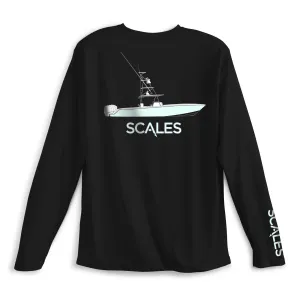 Scales Gear Pro Performance Team Scales Crew Black Long Sleeve Sun Shirt