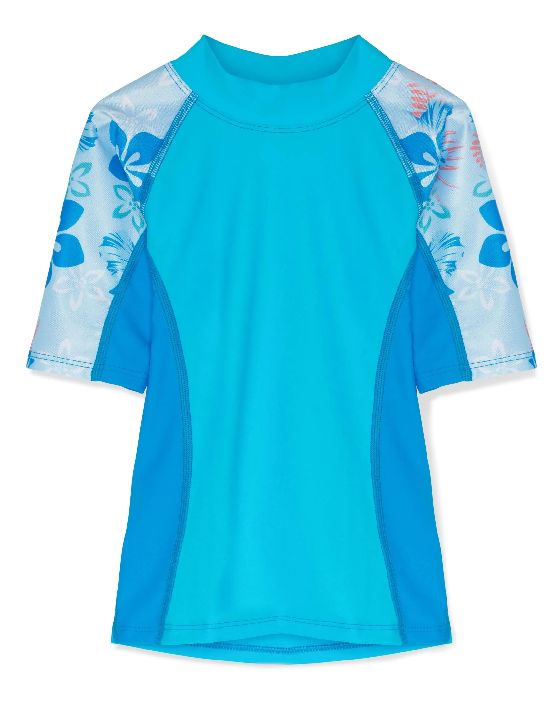 Seaside Rash Guard & Jammer Short - Celeste (MADE IN USA)