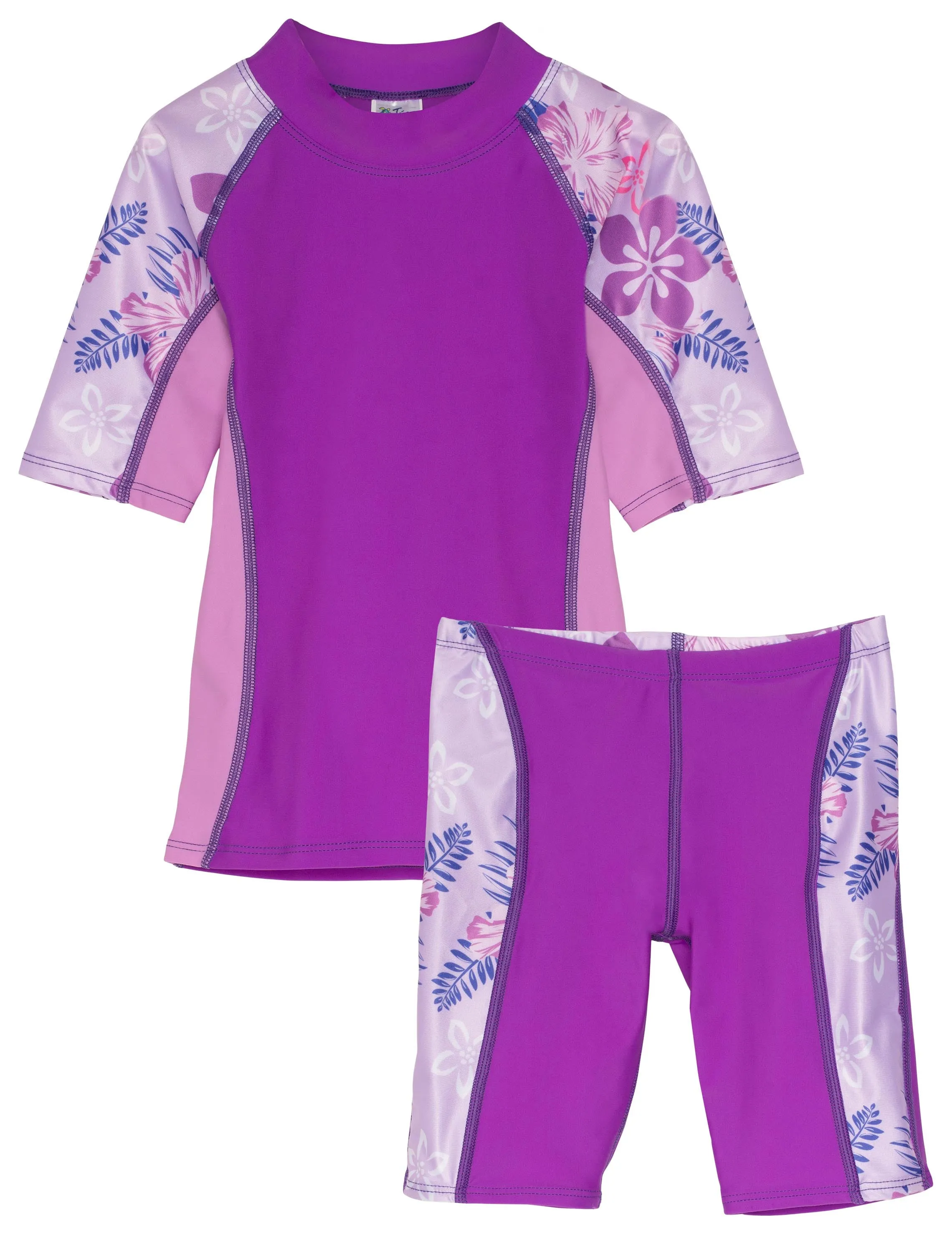 Seaside Rash Guard & Jammer Short - Malva (MADE IN USA)