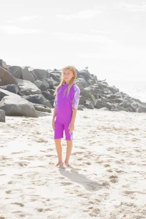 Seaside Rash Guard & Jammer Short - Malva (MADE IN USA)