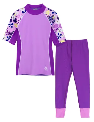 Seaside Rash Guard & Swim Legging - Verbena