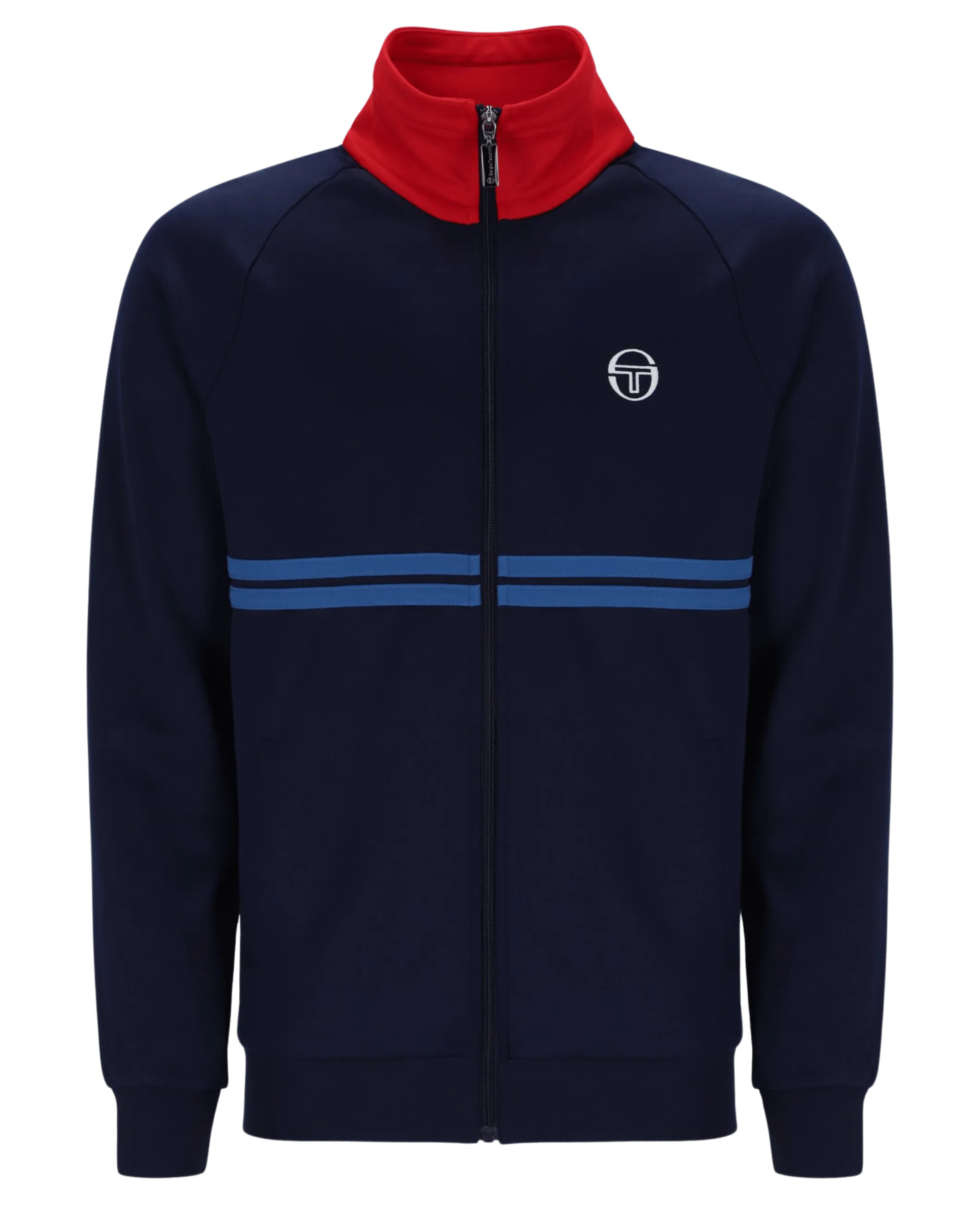 Sergio Tacchini Dallas Track Top In Maritime Blue/Adrenaline Rush/Nautical Blue