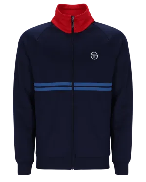 Sergio Tacchini Dallas Track Top In Maritime Blue/Adrenaline Rush/Nautical Blue