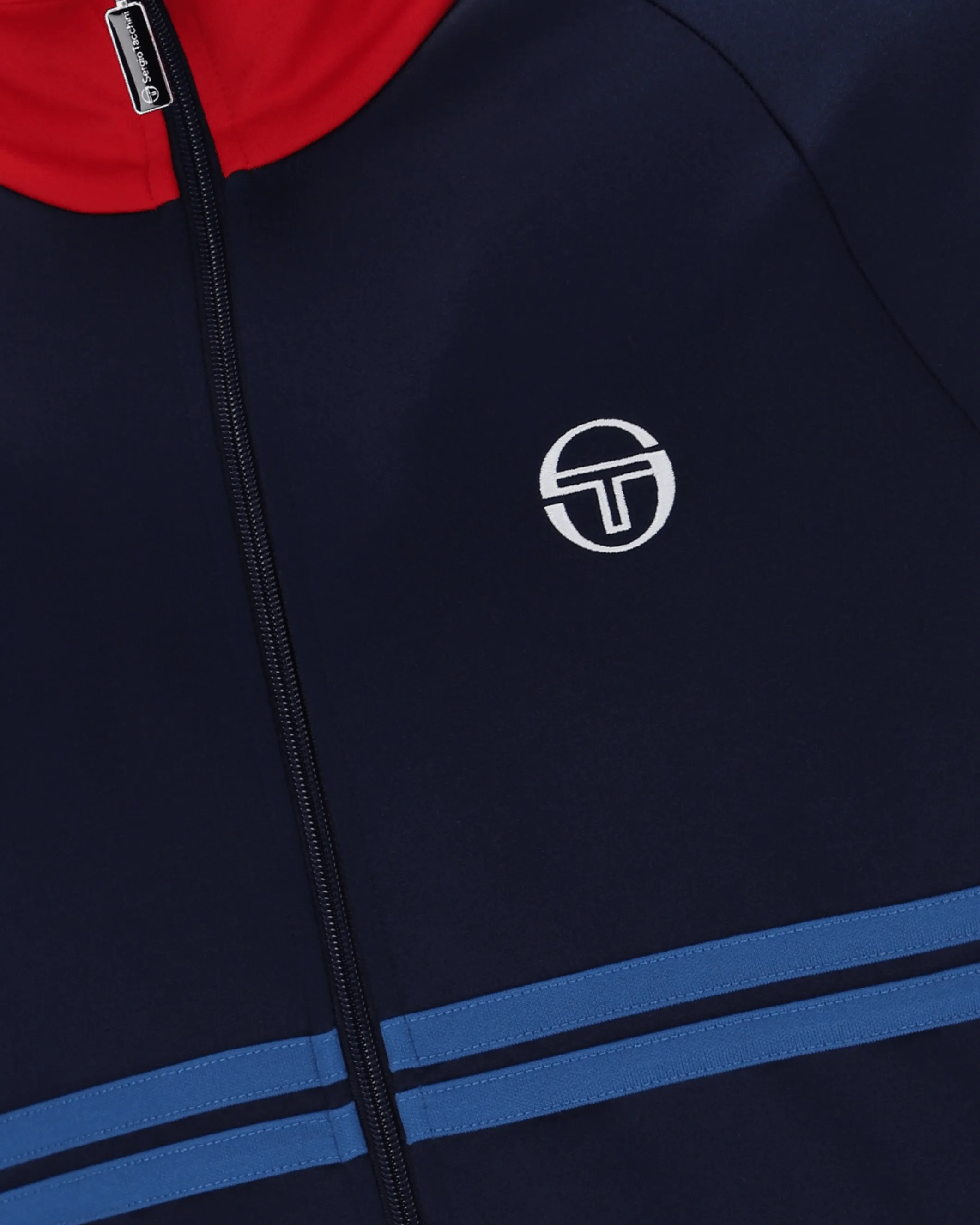 Sergio Tacchini Dallas Track Top In Maritime Blue/Adrenaline Rush/Nautical Blue