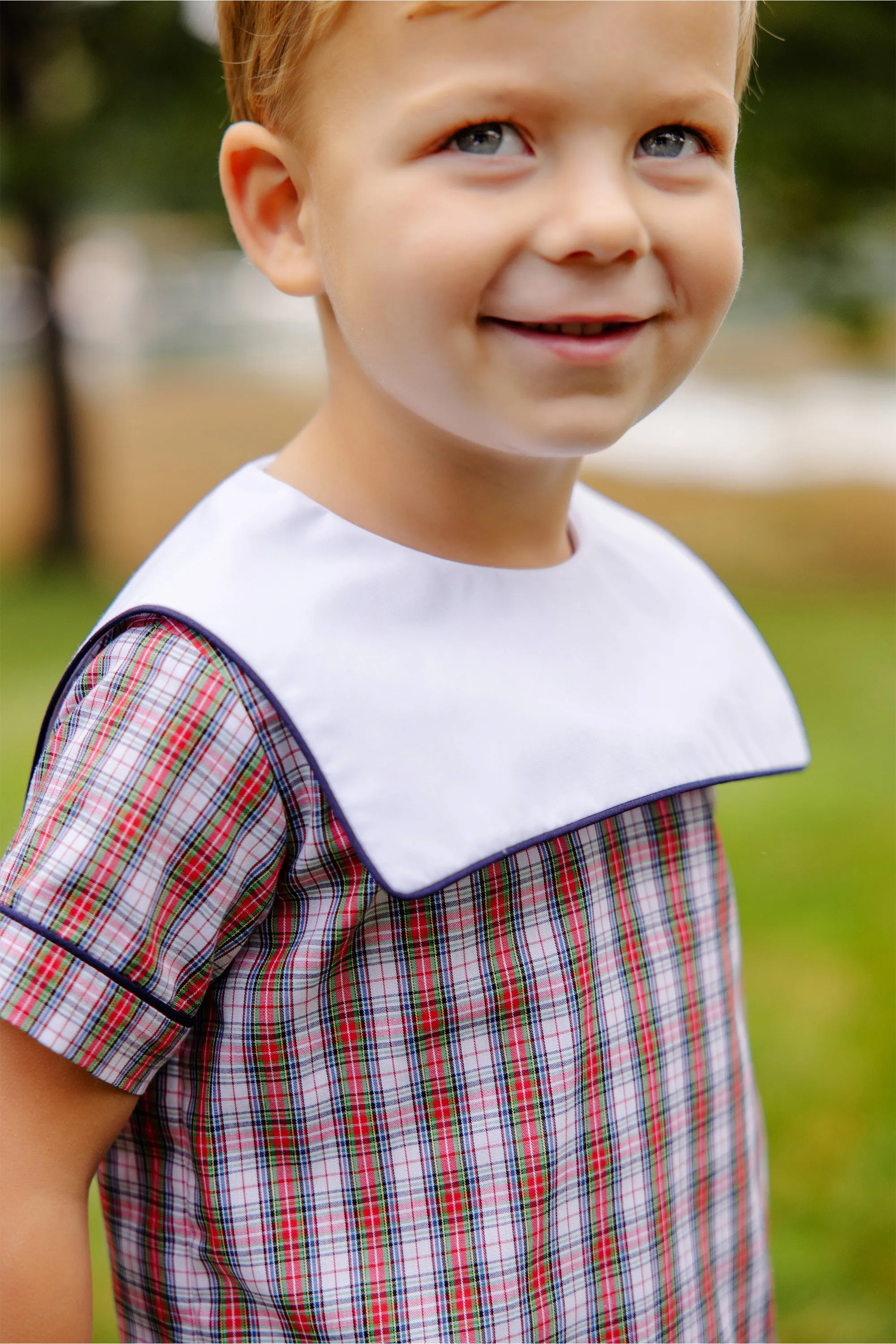 Shepherd Short Set - Merritt Park Plaid with Nantucket Navy & Worth Avenue White