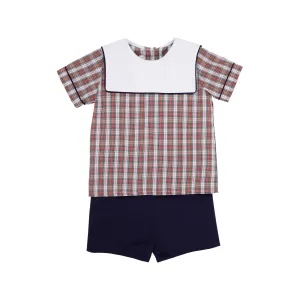 Shepherd Short Set - Merritt Park Plaid with Nantucket Navy & Worth Avenue White