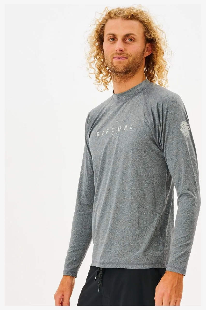 SHOCKWAVES L/S UV TEE - GREY MARLE