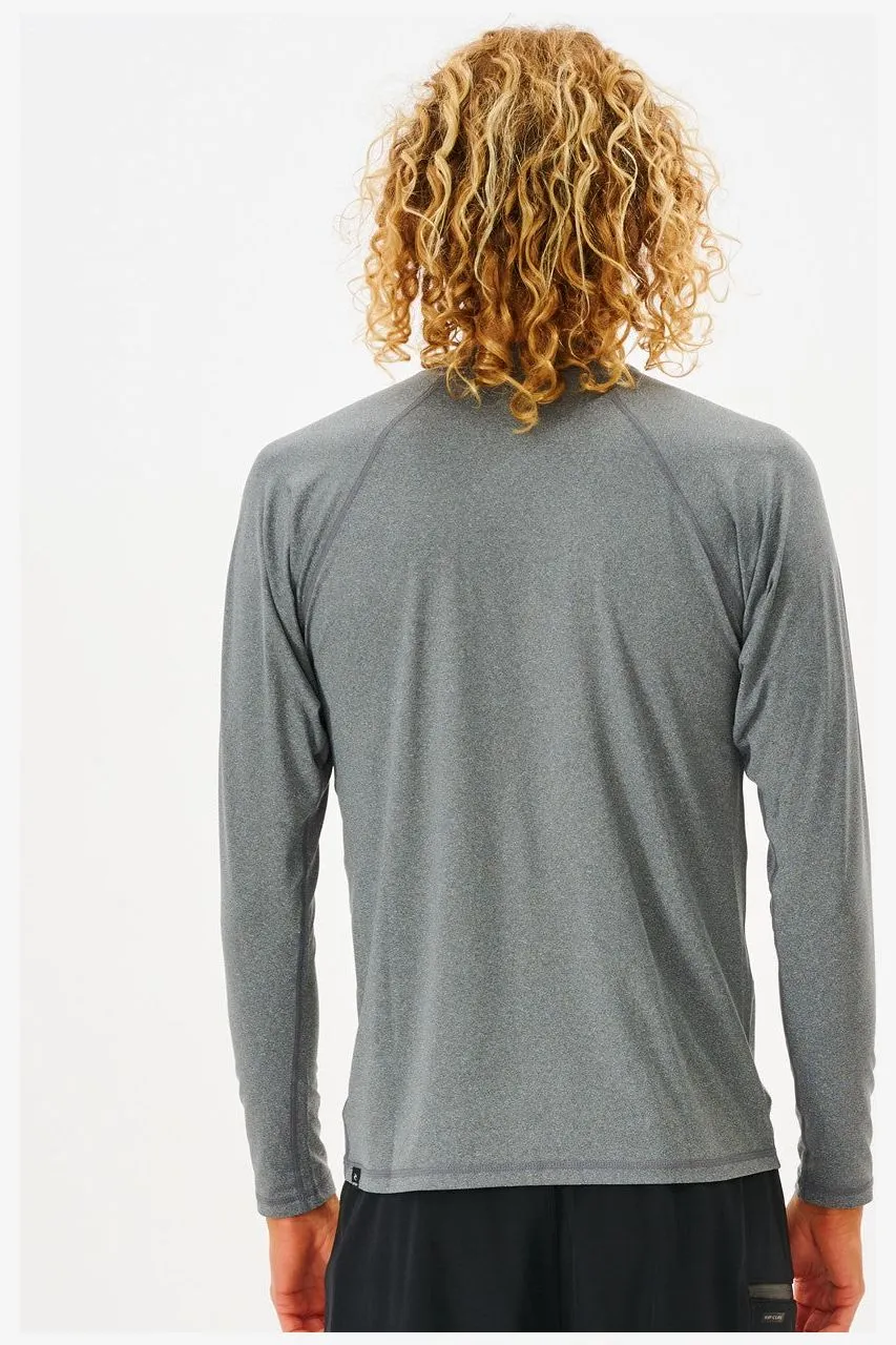 SHOCKWAVES L/S UV TEE - GREY MARLE