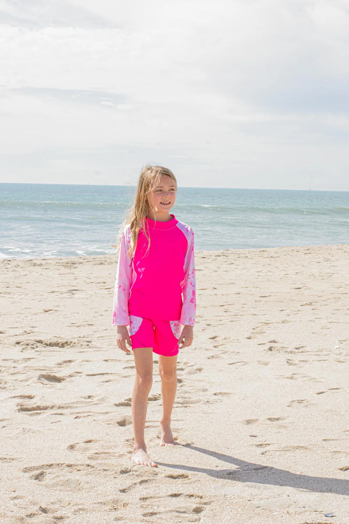 Shoreline Rash Guard & Swim Short - Celeste (MADE IN USA)