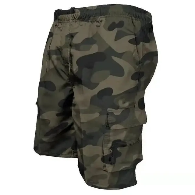 Short homme camouflage kaki
