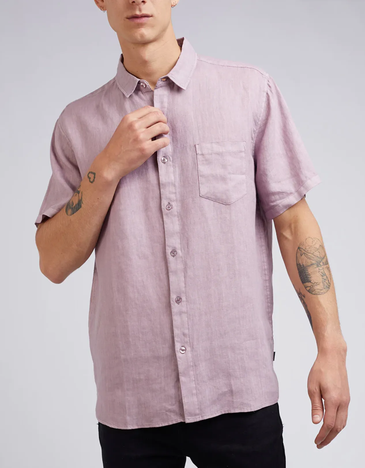Silent Theory Linen Short Sleeve Shirt