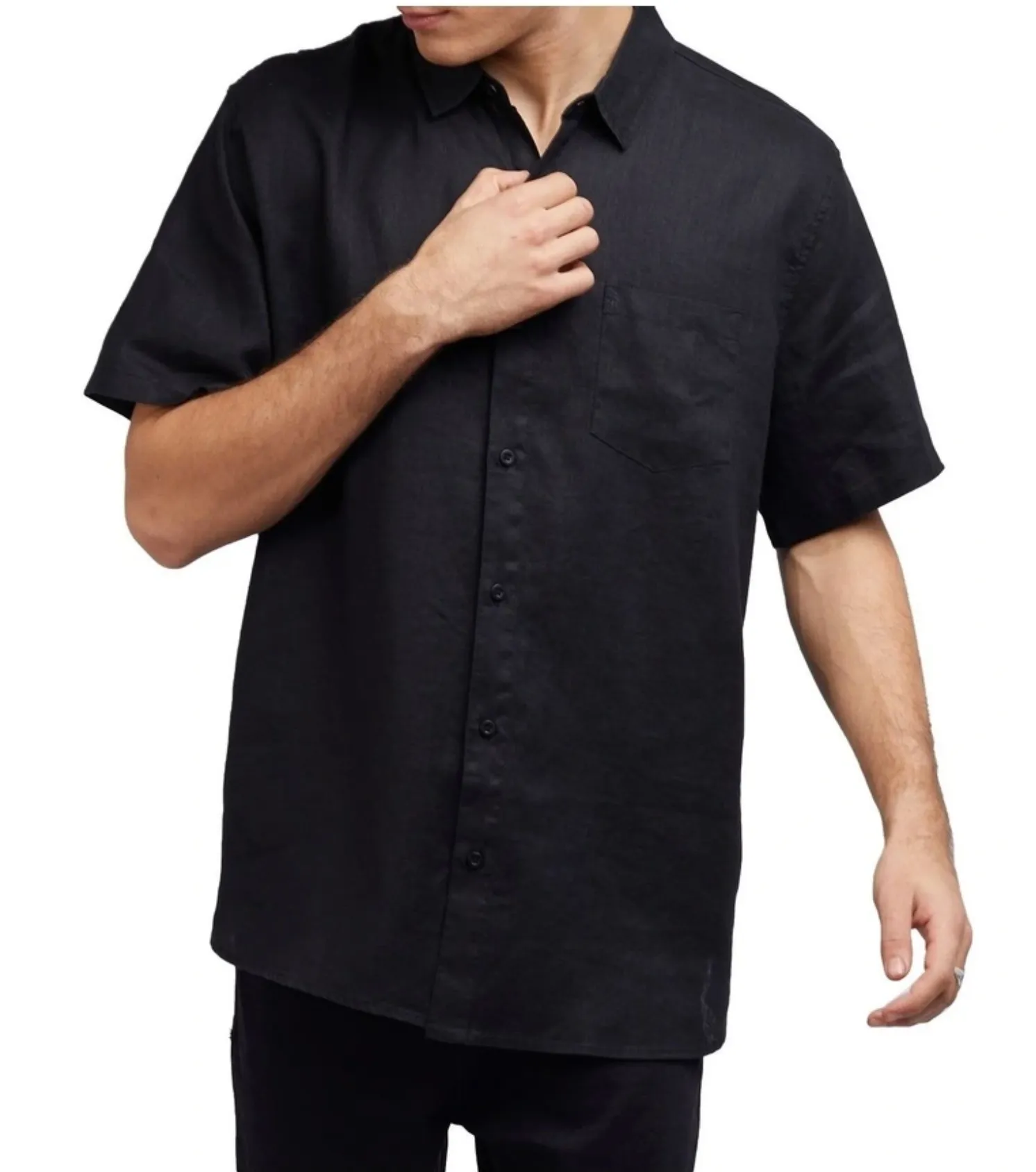 Silent Theory Linen Short Sleeve Shirt