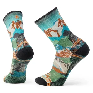 SmartWool Men's Hike Light Cushion Alpine Trail Print Crew Socks