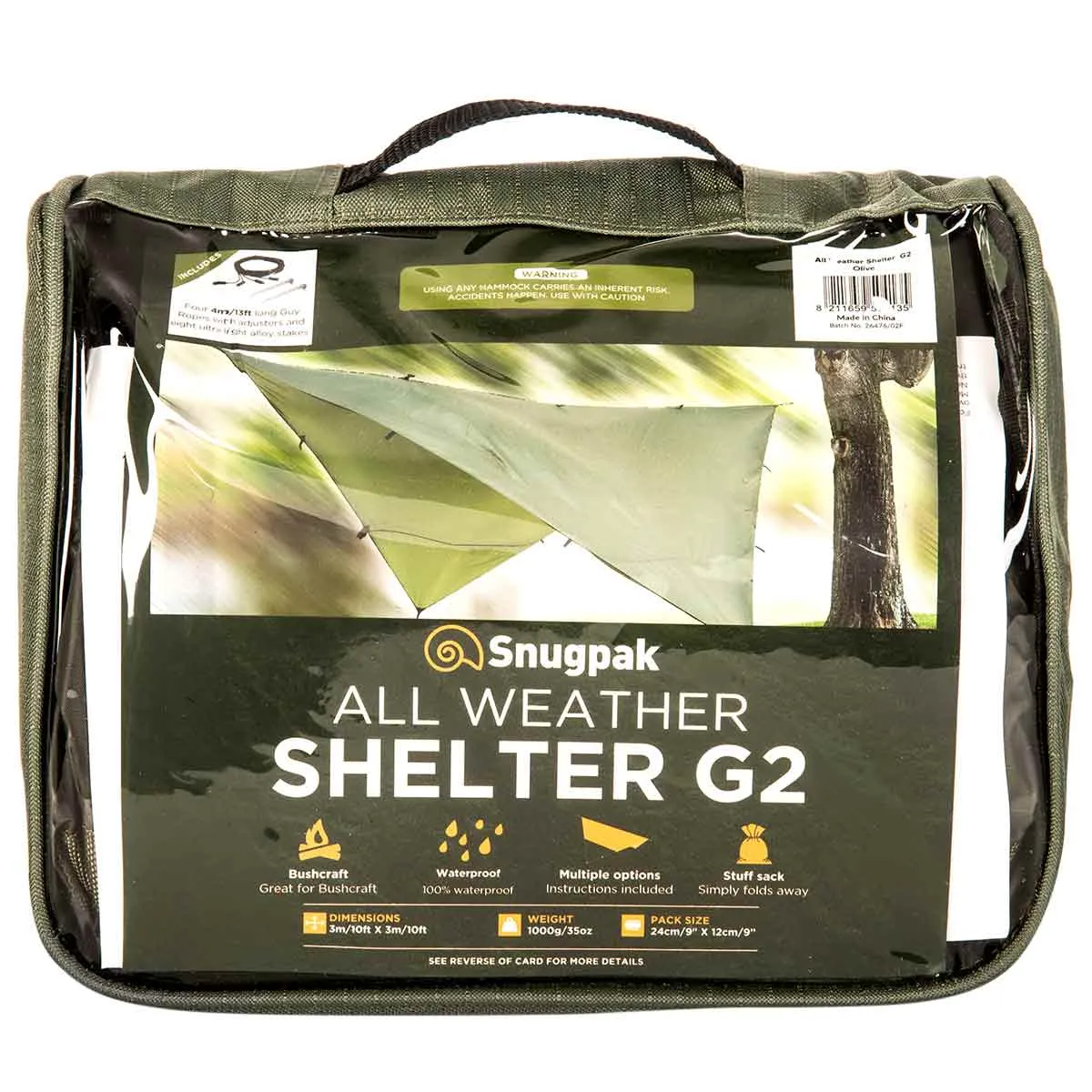 Snugpak All Weather Shelter G2 Tarp 3m x 3m