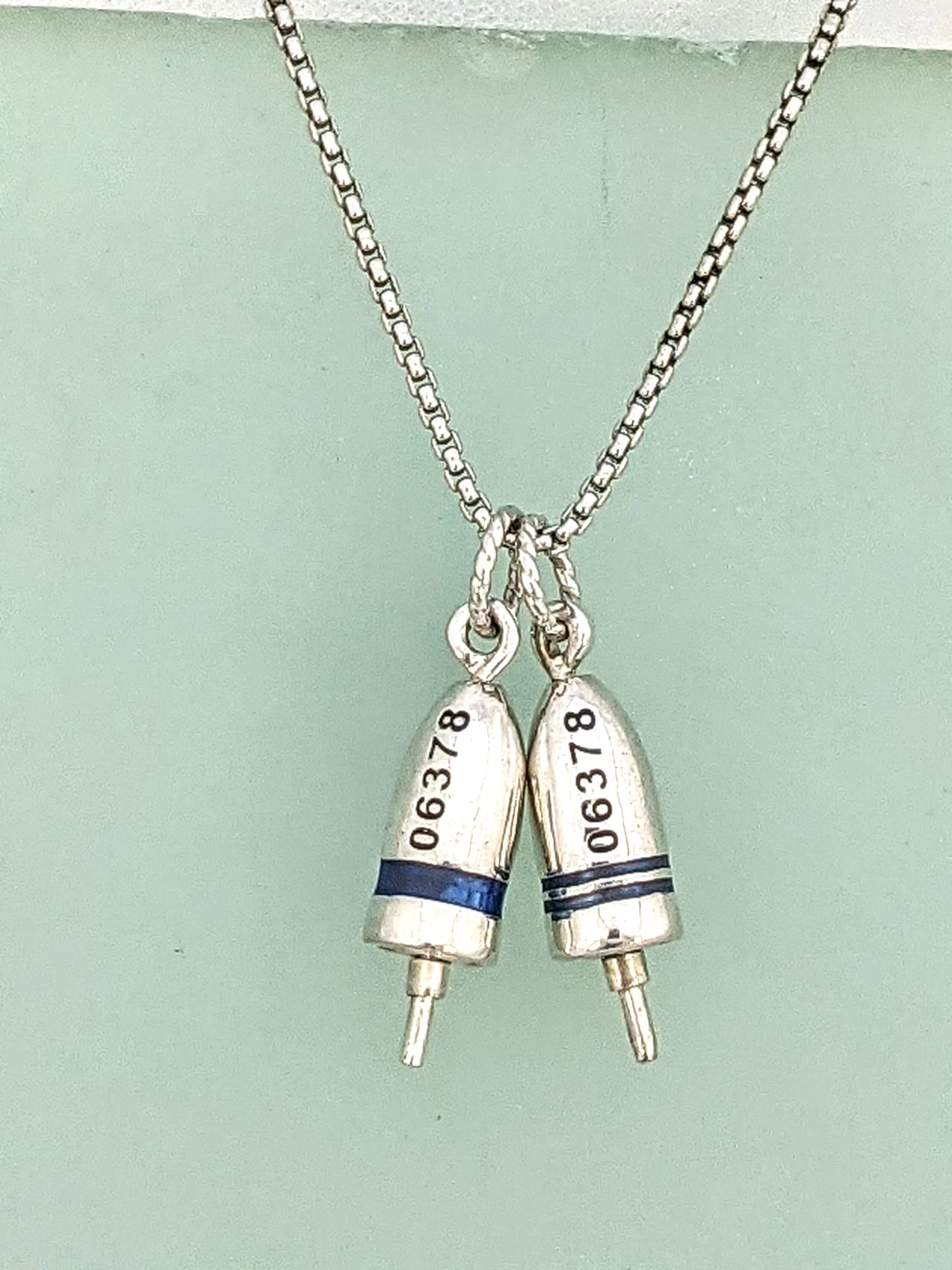 Sterling Silver Lobster Pot Buoy Charm or Necklace