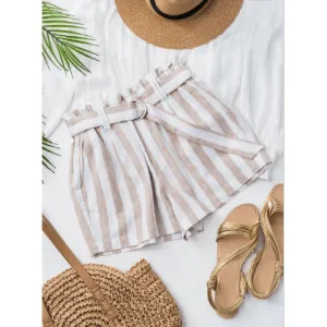 Striped Linen Shorts