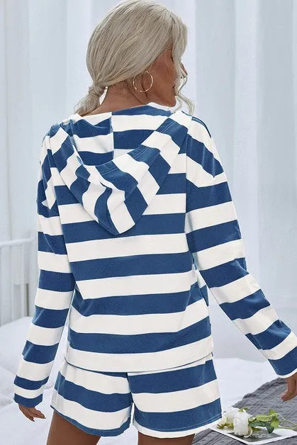 Striped Serenity Hoodie Set