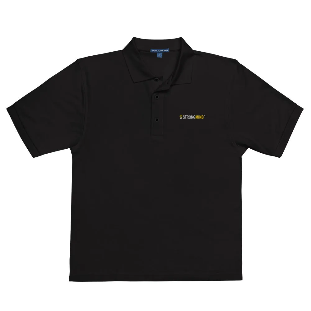 StrongMind Embroidered Men's Premium Polo